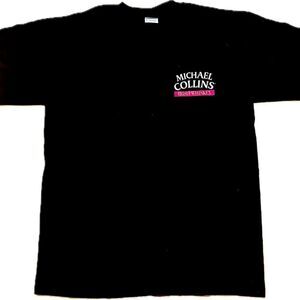 NEW! Michael Collins Irish whiskey men’s Medium black T-shirt cotton Vintage NOS